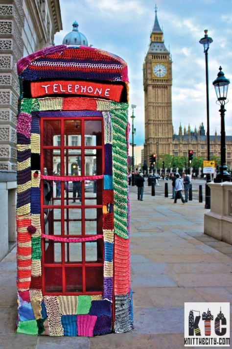 ‘Knit the City Phone Box’ by Lauren O’Farrell