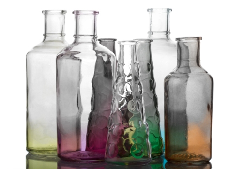 Colour faded bottles